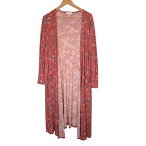 LuLaRoe Women's long cardigan sweater Size Medium Sarah floral